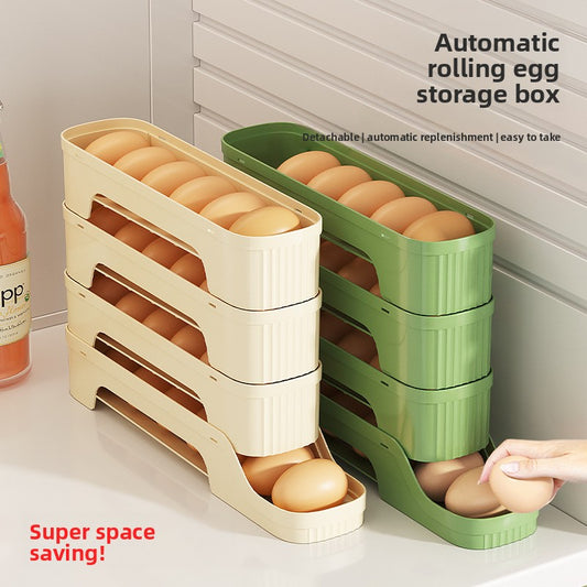 Rolling Slide Egg Storage Container