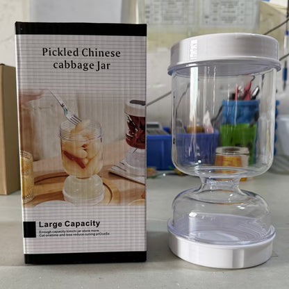 Dry Wet Separation Pickle Jar with Fork