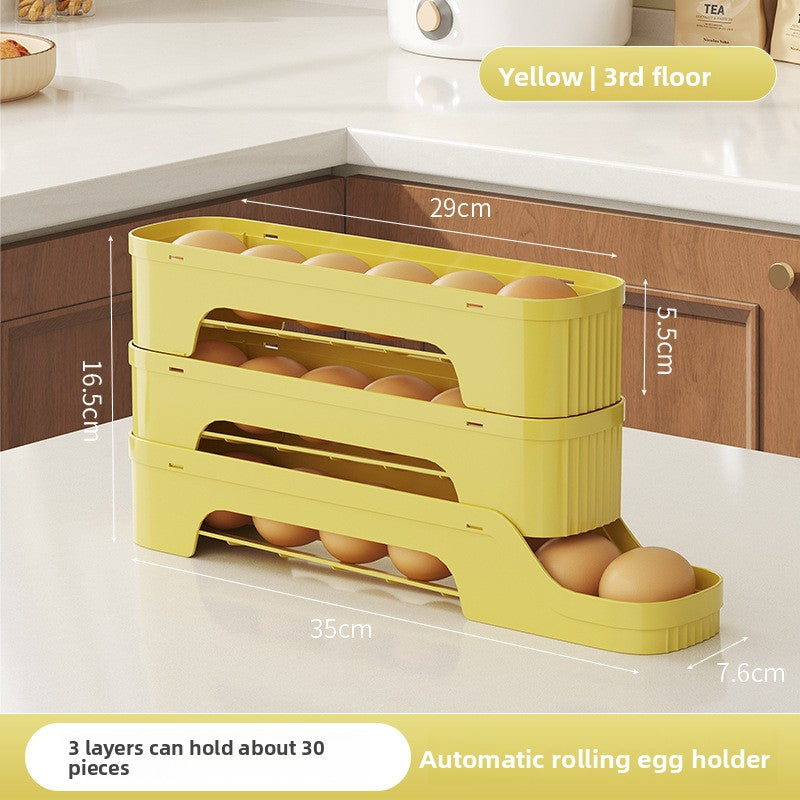 Rolling Slide Egg Storage Container