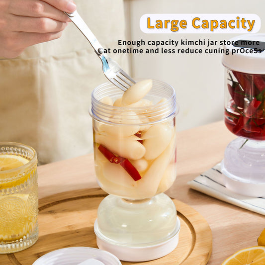 Dry Wet Separation Pickle Jar with Fork