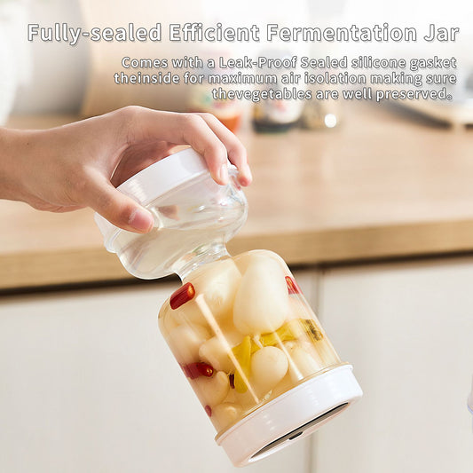 Dry Wet Separation Pickle Jar with Fork