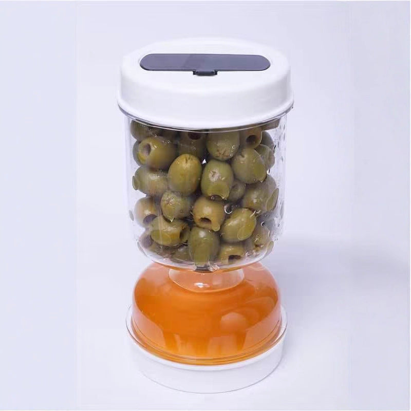 Dry Wet Separation Pickle Jar with Fork