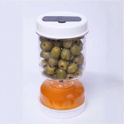 Dry Wet Separation Pickle Jar with Fork