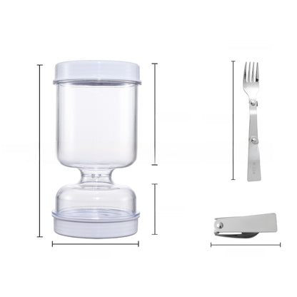 Dry Wet Separation Pickle Jar with Fork