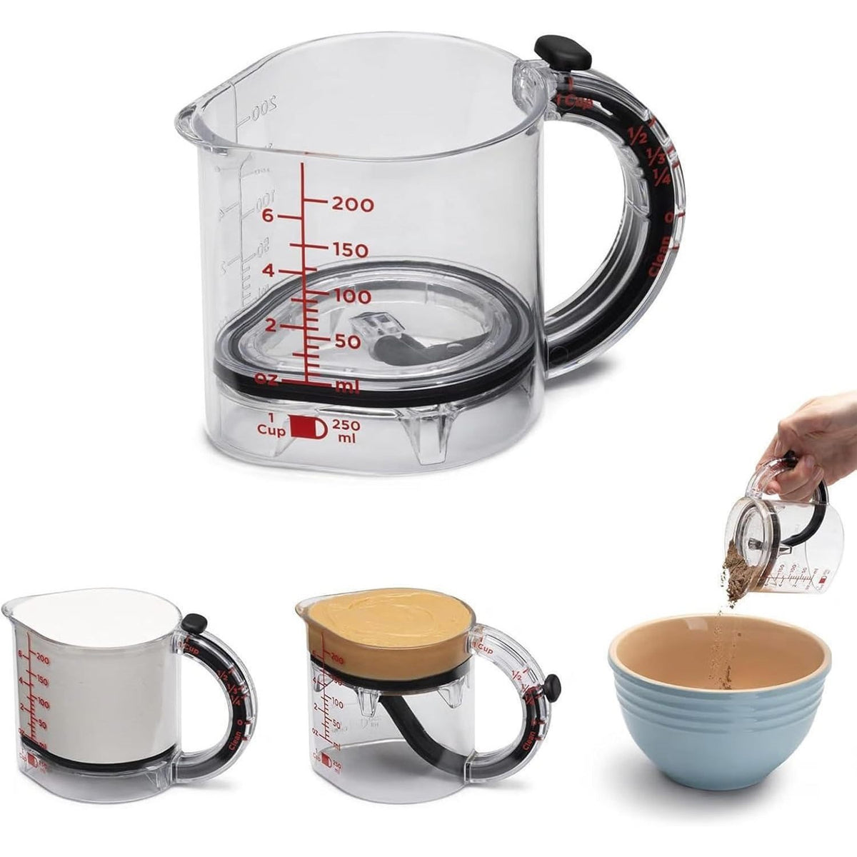 Adjustable Measuring Cup – 2-in-1 Smart Baking Tool