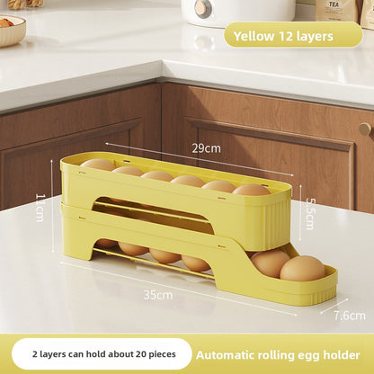Rolling Slide Egg Storage Container