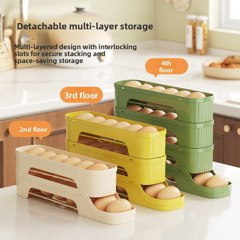 Rolling Slide Egg Storage Container