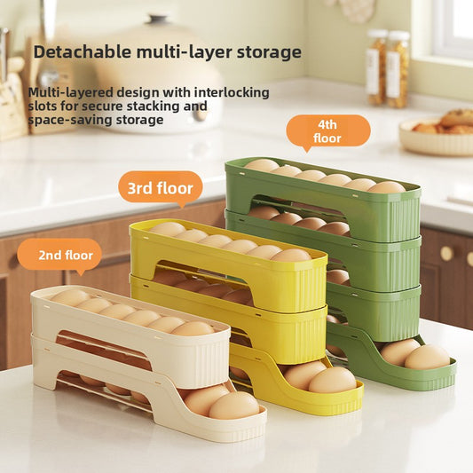 Rolling Slide Egg Storage Container
